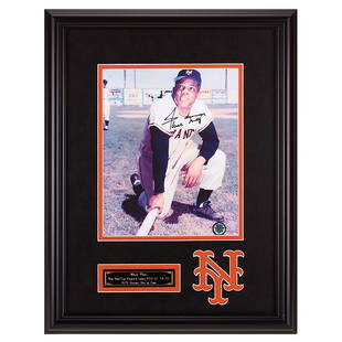 Willie Mays San Francisco Giants Signed GFA: Willie Mays San Francisco Giants Custom Framed 12x16 Autographed 8x10 GFA