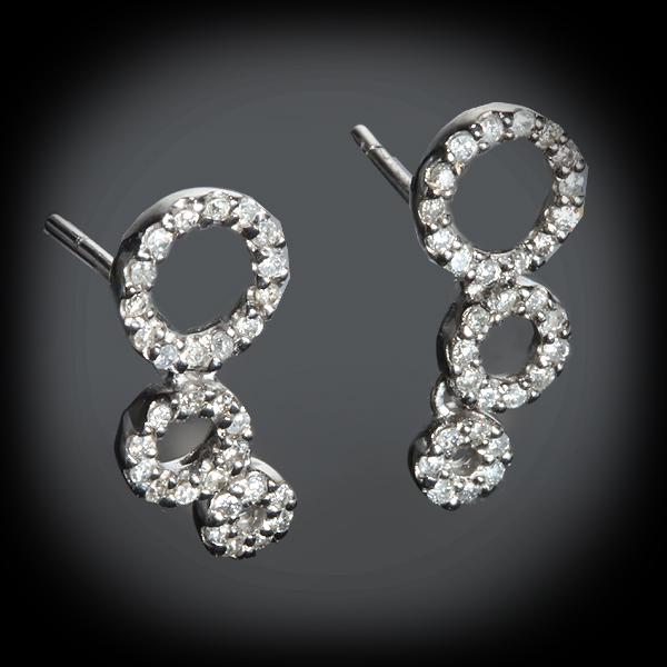 14K Diamond Circular Stud Earrings (1 of 1)