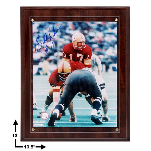 Billy Kilmer Washington Redskins Signed Plaque (1 of 1)