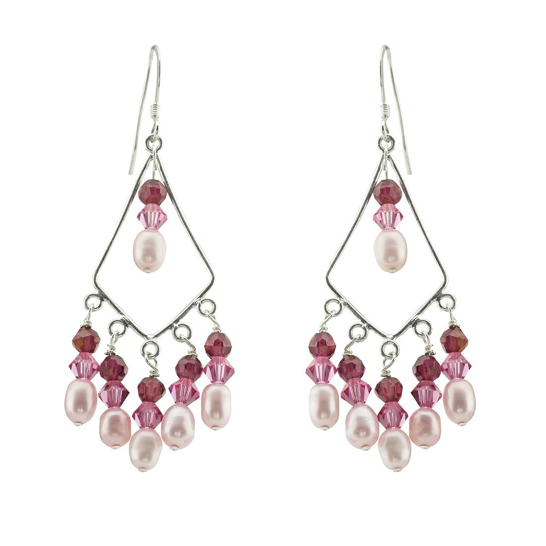 Sterling Silver Freshwater Pearls Drop Earrings (1 of 1)
