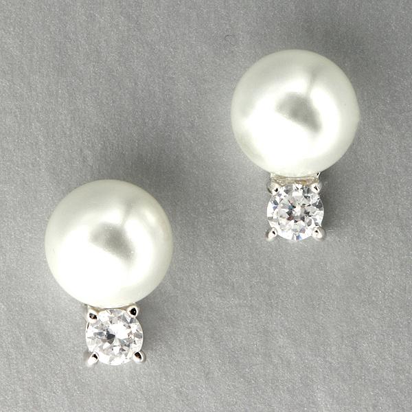 Sterling Silver Pearl Stud Earrings (1 of 1)