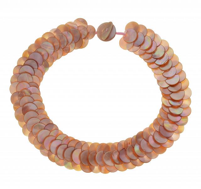 Pink Fish Scale Necklace (1 of 1)