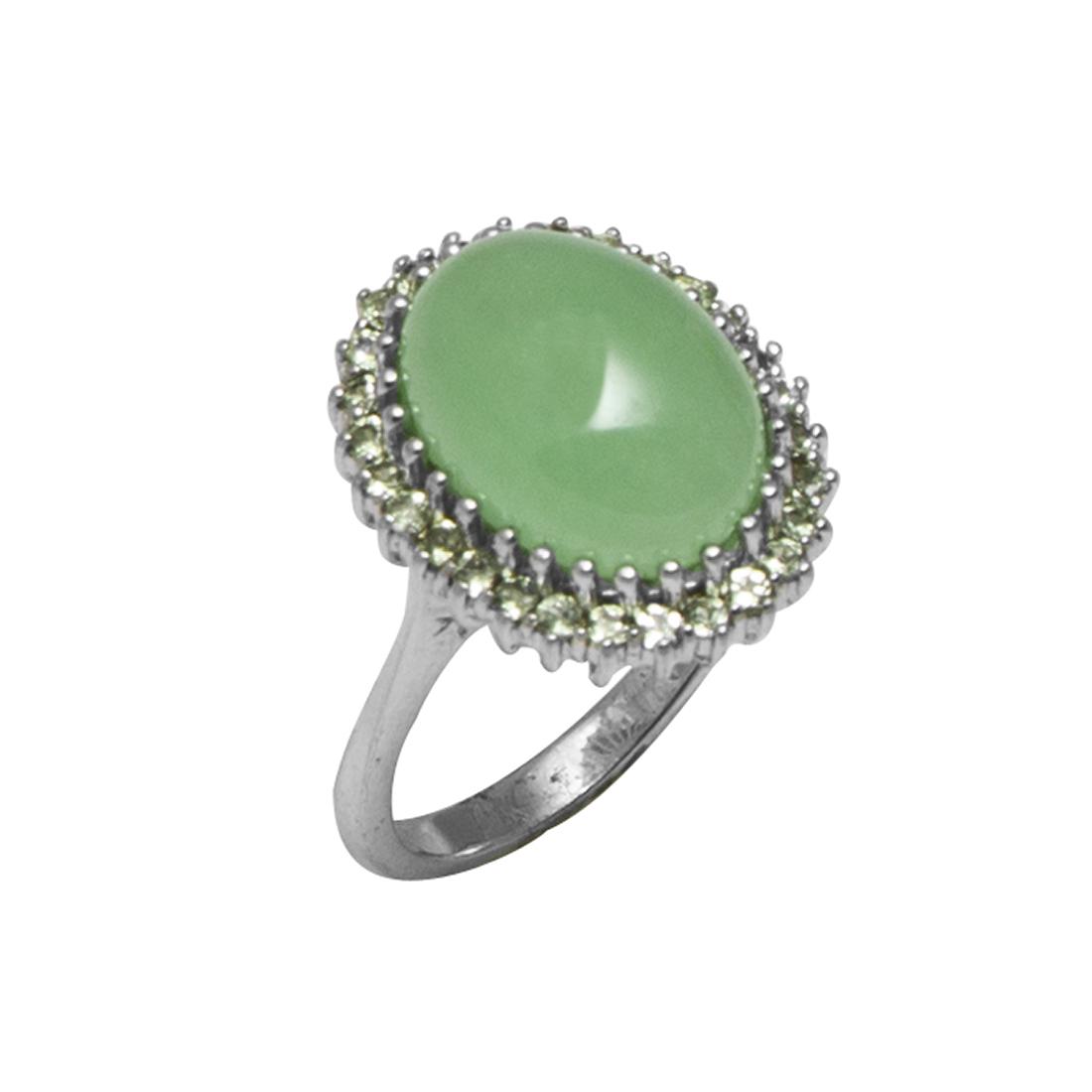 Sterling Silver Green Jade & Peridot Ring-SZ 7 (1 of 1)