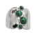 Sterling Silver Malachite Wide Band Ring-SZ 9