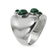 Sterling Silver Malachite Wide Band Ring-SZ 9 - 2