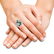 Sterling Silver Malachite Wide Band Ring-SZ 9 - 3