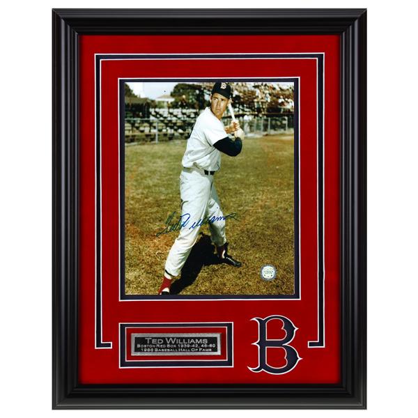 Ted Williams Boston Red Sox 12x16 signed 8x10 GFA: Ted Williams Boston Red Sox Custom Frame 12x16 signed 8x10v GFA