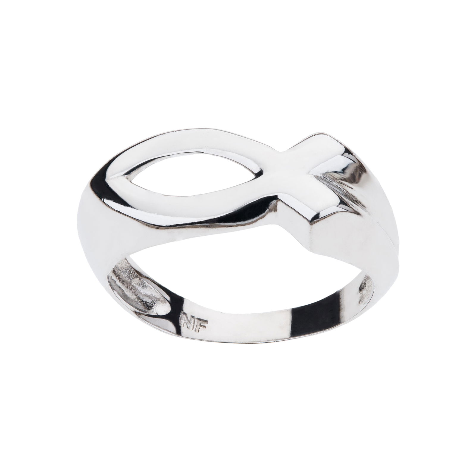 Silver Tone Fish Ring-SZ 7 (1 of 2)