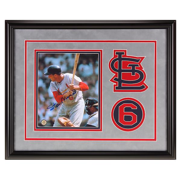 Stan Musial St. Louis Cardinals 22x18 autograph GFA: Stan Musial St. Louis Cardinals Custom Frame20x16 Autograph 8x10 GFA Certified