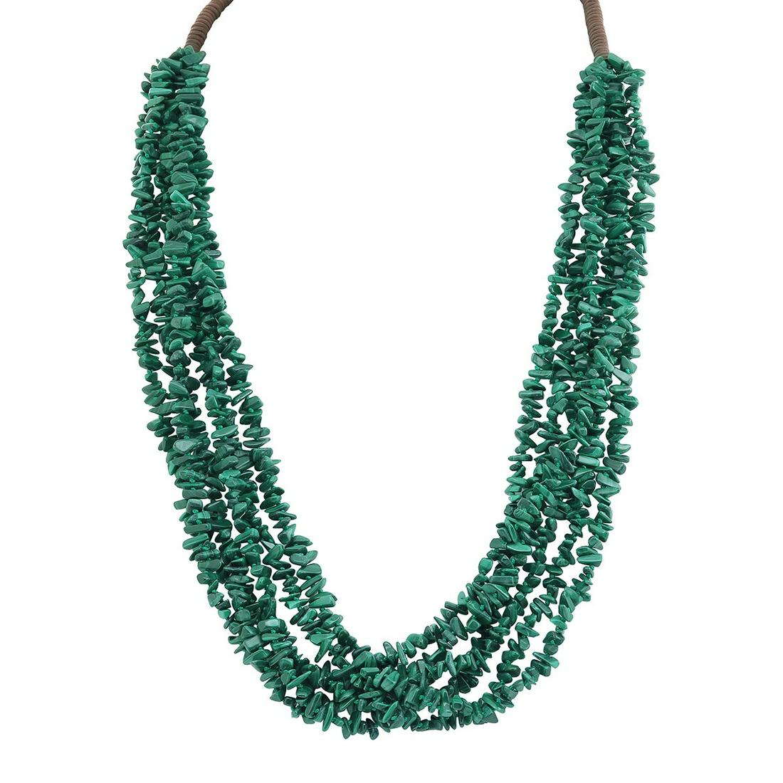 Multi Strand Malachite Layered Necklace (1 of 1)