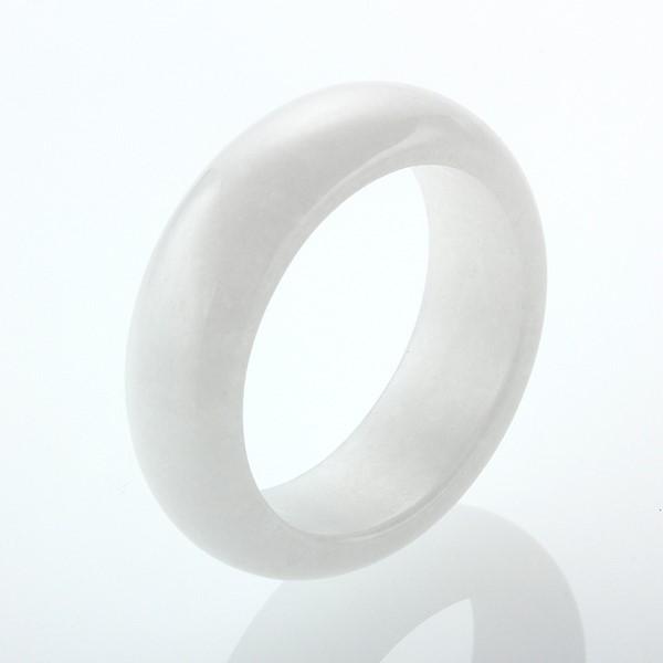 White Jade Stone Ring Size 7 (1 of 1)