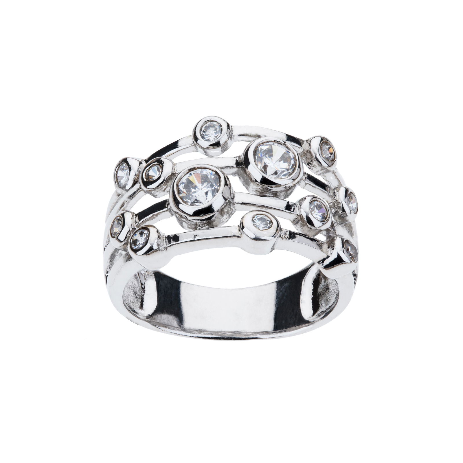 Silver Tone Bubble Ring-SZ 8 (1 of 2)