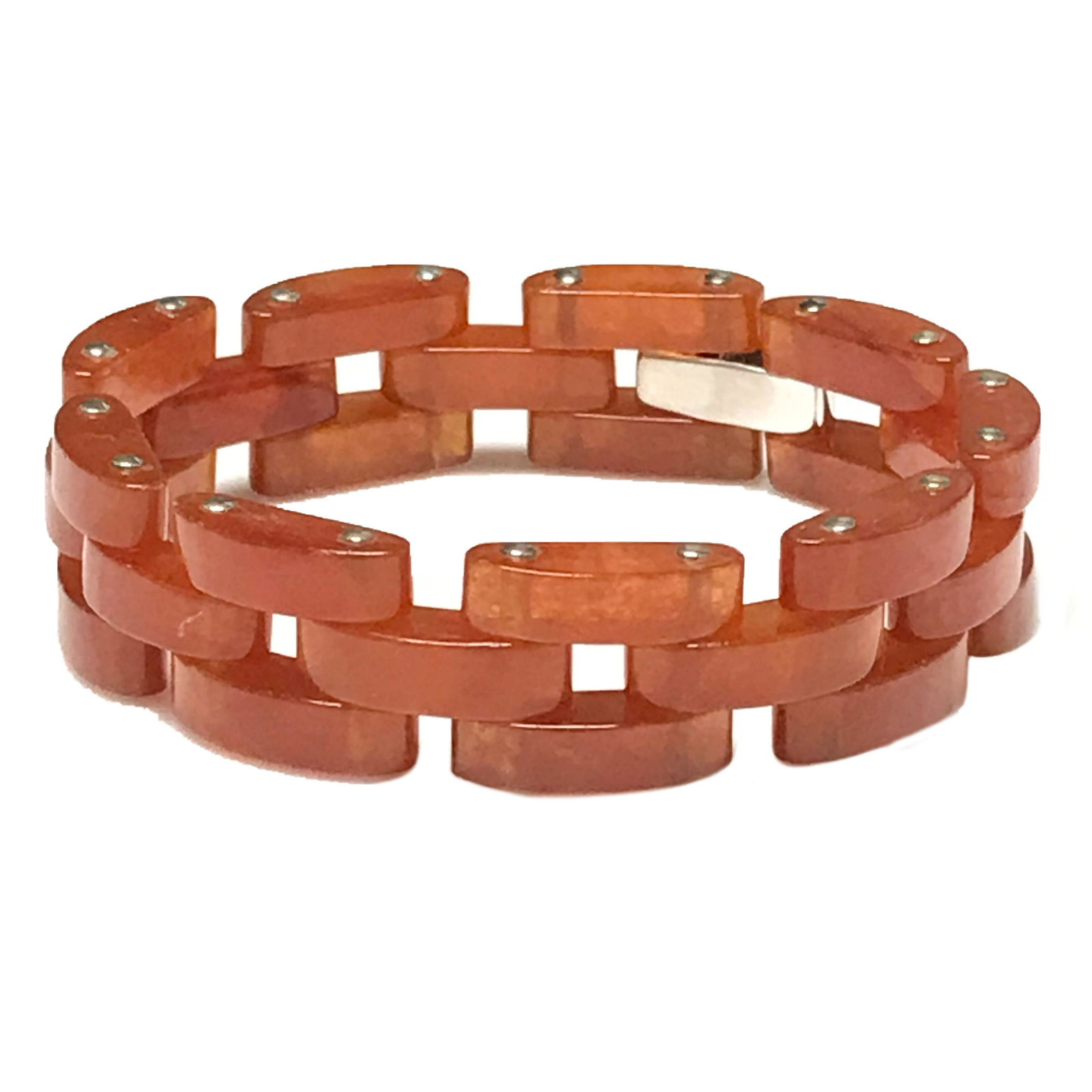 Red Jade Link Bracelet (1 of 1)