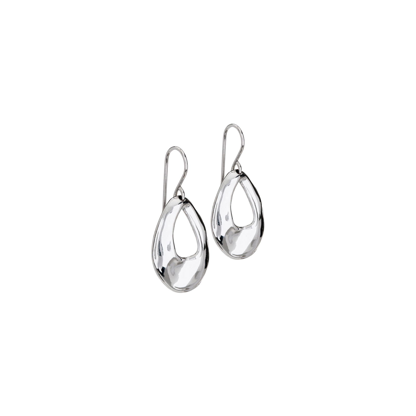 Silver Tone Open Drop Earrings (1 of 3)