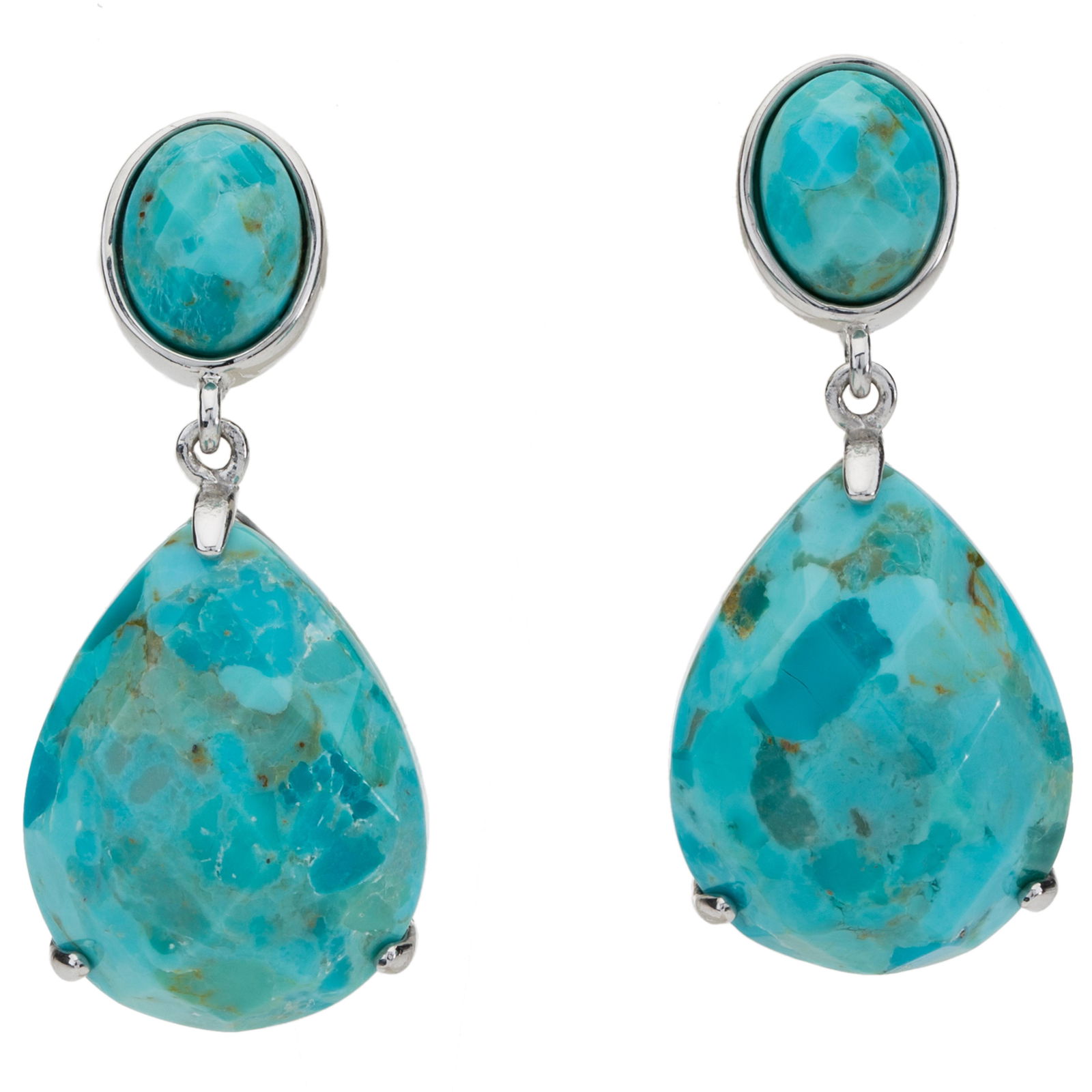 Sterling Silver Turquoise Drop Earrings (1 of 3)