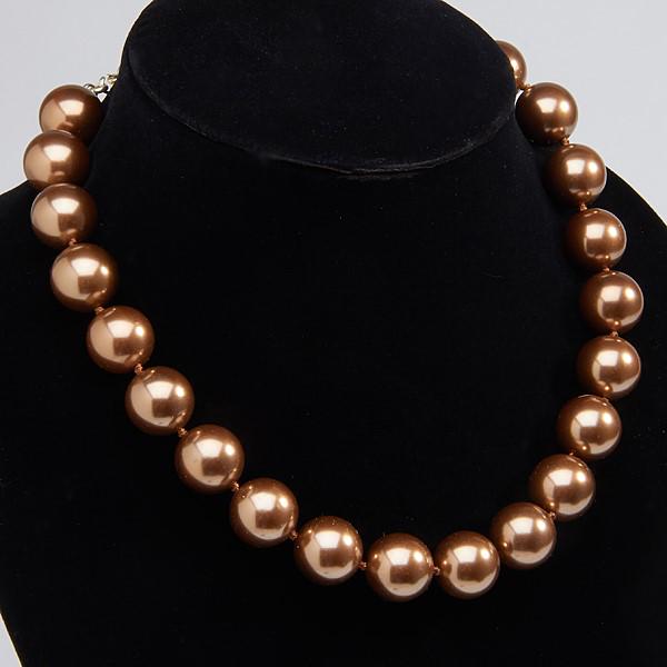 Copper Shell Pearl Necklace (1 of 1)