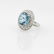 Silver 5.85ctw London Blue & White Topaz Ring-SZ5