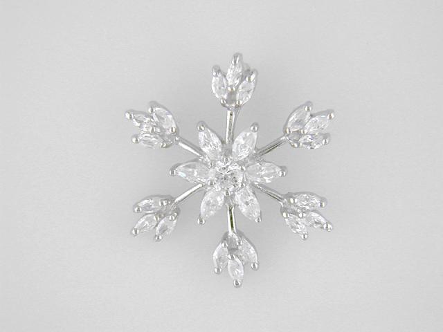 Simulated Diamond Snowflake Pendant (1 of 1)