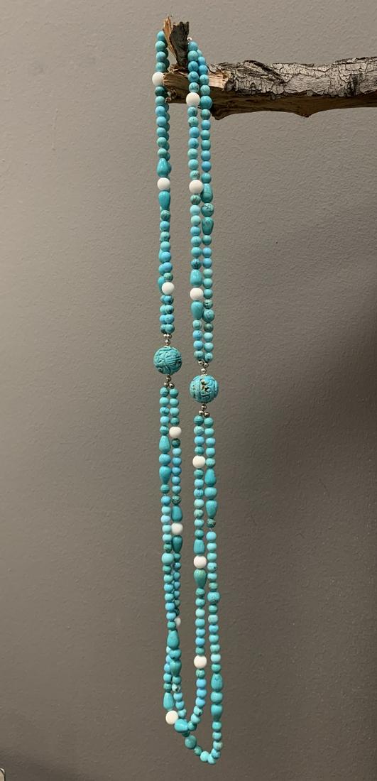 Sterling Silver Multi Gemstone Beaded Necklace (1 of 1)