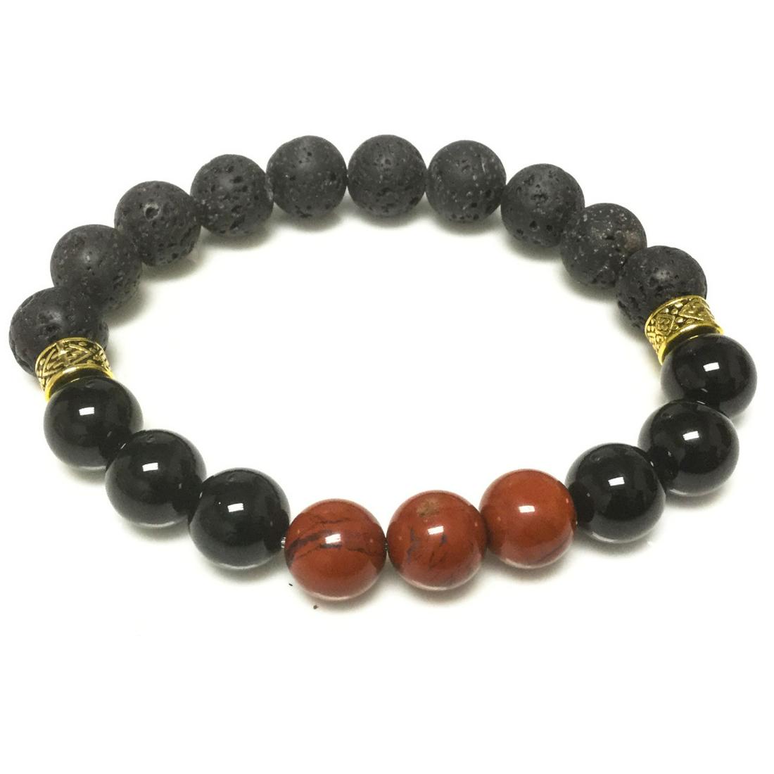 Men's Multi Stones Stretch Bracelet (1 of 1)