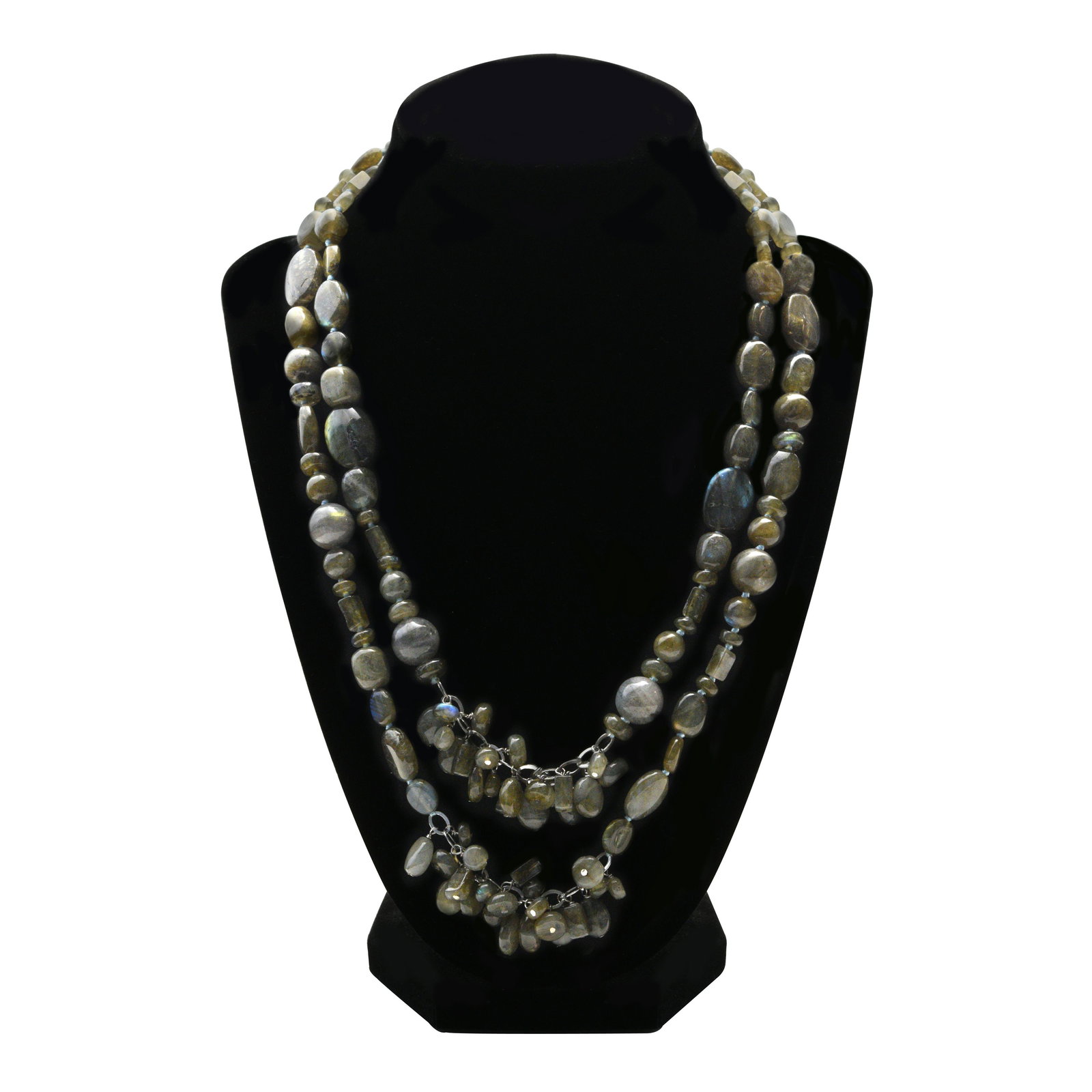 Sterling Silver Labradorite Necklace 42" (1 of 1)