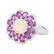 Silver Ethiopian Opal & Garnet Flower Ring-SZ 6 - 2