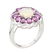 Silver Ethiopian Opal & Garnet Flower Ring-SZ 6 - 3