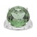 Silver 11.70ct Green Amethyst Solitaire Ring-SZ 5