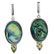 Sterling Silver Abalone & Peridot Drop Earrings - 3