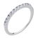 14K White Gold Plate Pave Band Ring-SZ 8
