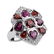 Silver 7.68ctw Multi Garnet & Topaz Ring-SZ 7