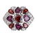 Silver 7.68ctw Multi Garnet & Topaz Ring-SZ 7 - 3