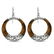 Sterling Silver Tiger's Eye Dangle Circle Earrings