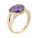 14K Gold over Sterling Silver Pave Halo Ring-SZ 7