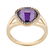 14K Gold over Sterling Silver Pave Halo Ring-SZ 7 - 2