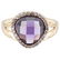 14K Gold over Sterling Silver Pave Halo Ring-SZ 7 - 3