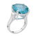 Silver 17.10ct Sky Blue Topaz Solitaire Ring-SZ 8 - 3