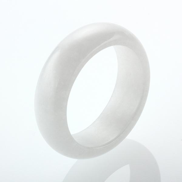 White Jade Stone Ring Size 8 (1 of 1)