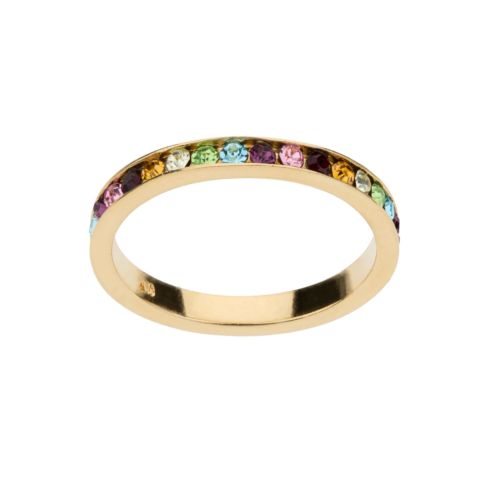 Silver Tone Simulated Diamond Eternity Ring-SZ 9 (1 of 2)