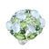 Silver Moonstone & Gemstones Dome Shaped Ring-SZ 9 - 2