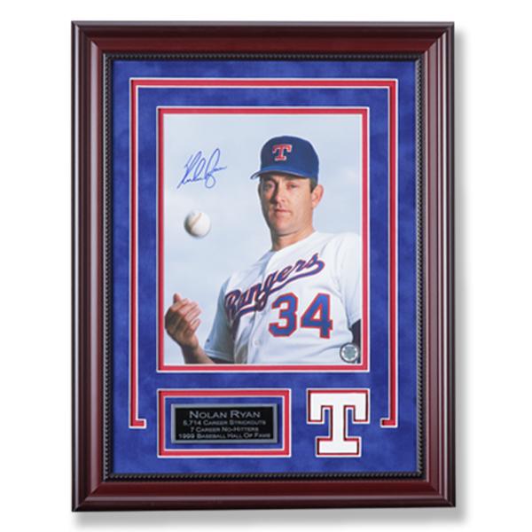 Nolan Ryan Texas Rangers Frame Signed 8x10 GFA (1 of 1)