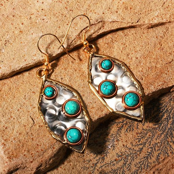 Tri Color Turquoise Earrings (1 of 1)