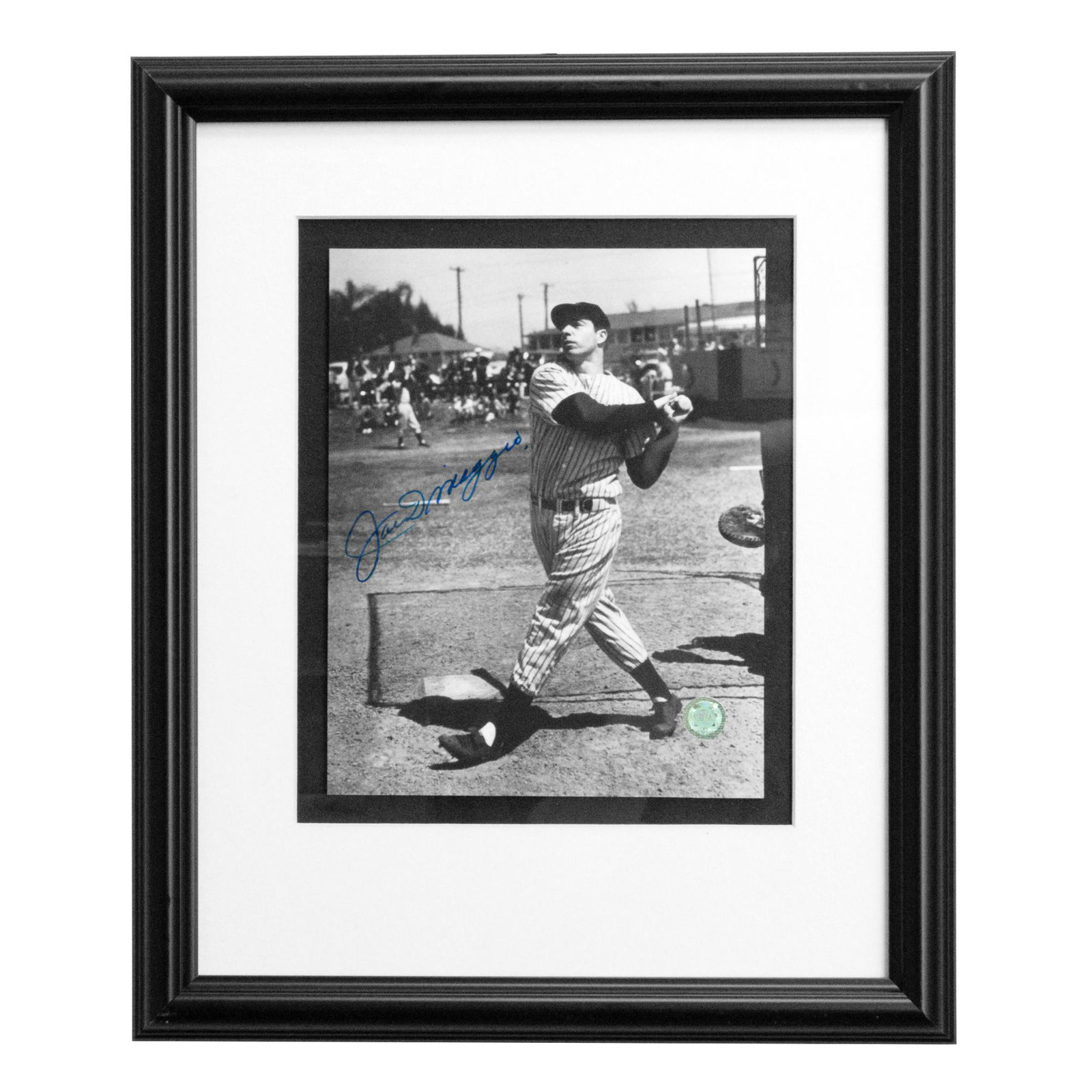 Joe DiMaggio New York Yankees Framed Signed: Bigger than the game that made him an American icon, Joe DiMaggio, the man, enchanted a nation and earned a revered place in history with his natural grace, undeniable power, and unparalleled 56-game 