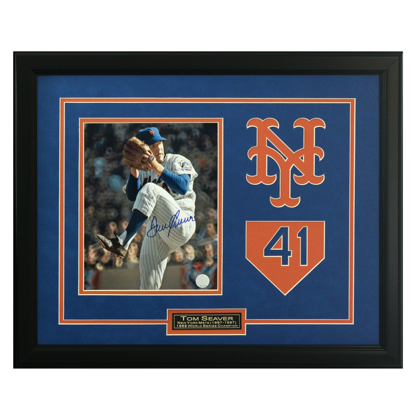 Tom Seaver New York Mets 20x16 Framed Signed GFA (1 of 3)
