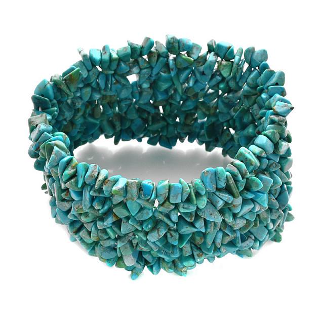 Turquoise Stretch Bracelet 7.5'' (1 of 1)