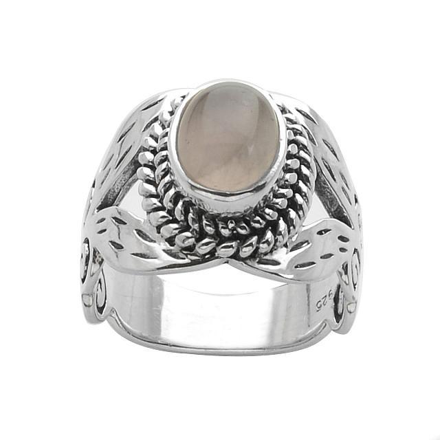  Rope Bezel Split Shank Ring SZ 8 (1 of 1)