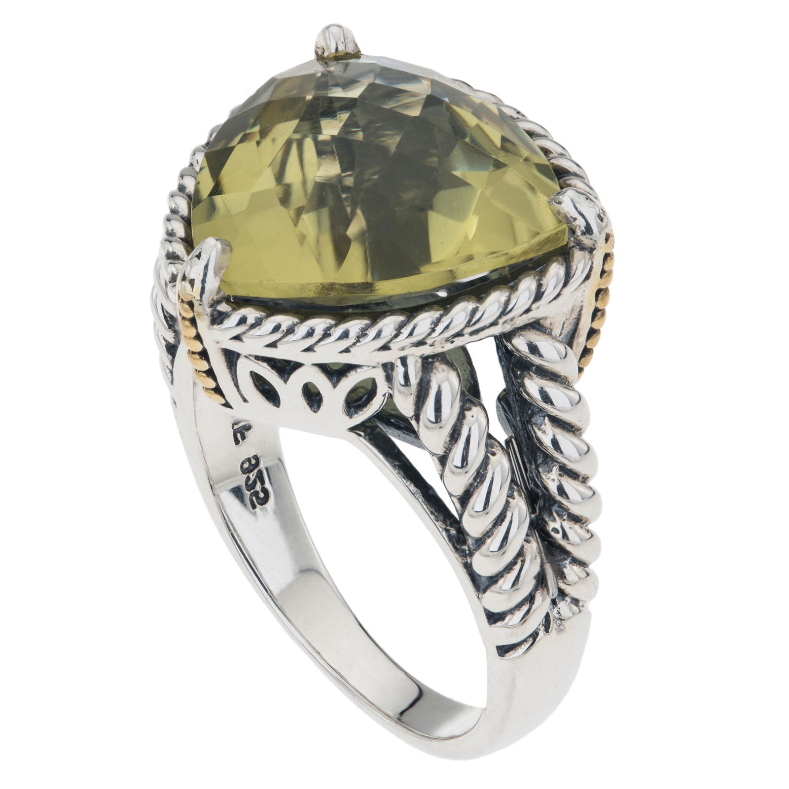 Sterling Silver Ouro Verde Rope Detail Ring-SZ 5 (1 of 3)