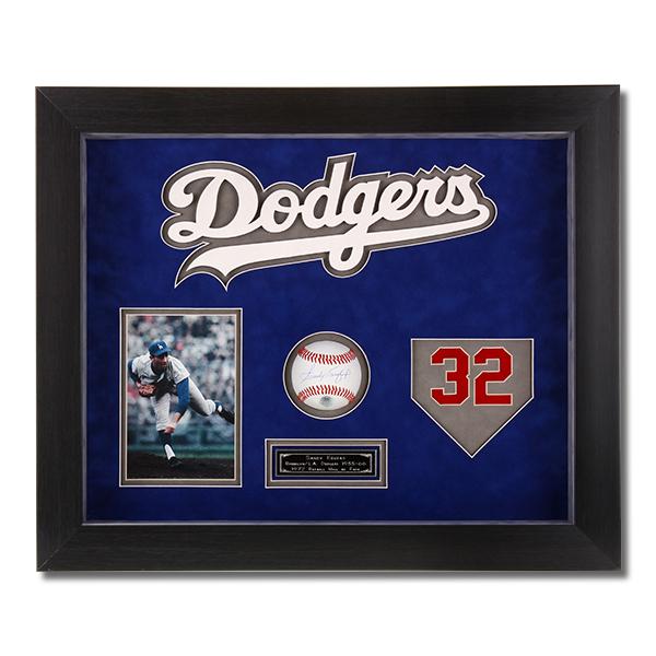 Sandy Koufax L.A Dodgers Signed Ball Shadow Box GFA: Sandy Koufax finally tamed his blazing fastball, he enjoyed a five-year stretch as perhaps the most dominating pitcher in the game's history. He was named the National League's Most Valuable Player in