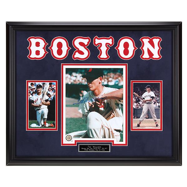 Ted Williams Boston Red Sox Signed 8x10 Plaque GFA: The Splendid Splinter baffled pitchers with his unprecedented ability to place a batted ball seemingly anywhere he wanted. Ted Williams inspired a generation's worth of fans while setting the foundati