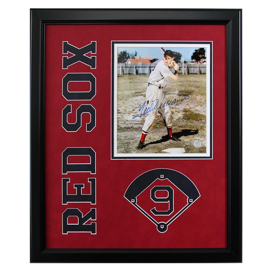 Ted Williams Boston Red Sox Framed 20x16 GFA: Ted "The Splendid Splinter" Williams baffled pitchers with his unprecedented ability to place a batted ball seemingly anywhere he wanted. Ted Williams inspired a generation's worth of fans while setti